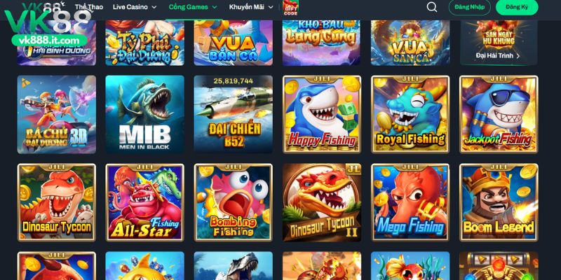 Điểm hấp dẫn vượt trội của top game bắn cá VK88