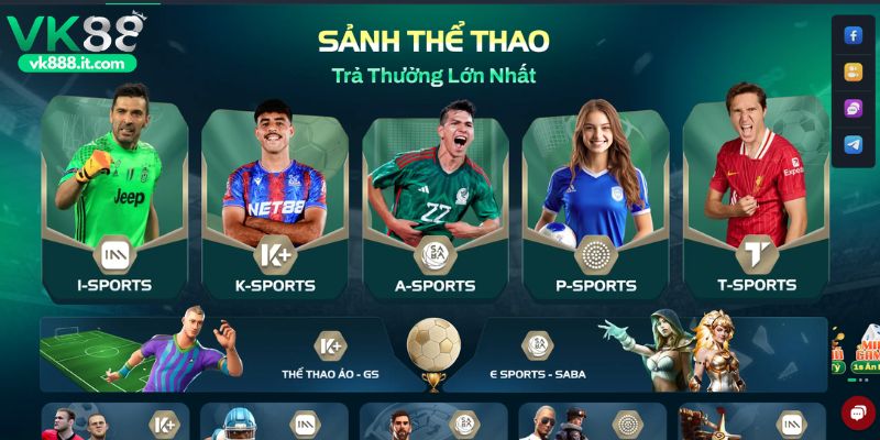 Giới thiệu sơ lược về sảnh Thể thao VK88
