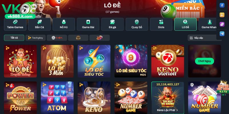Giới thiệu về sảnh Xổ số VK88 nổi bật