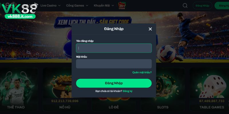 Lưu ý khi đăng nhập nhà cái VK88