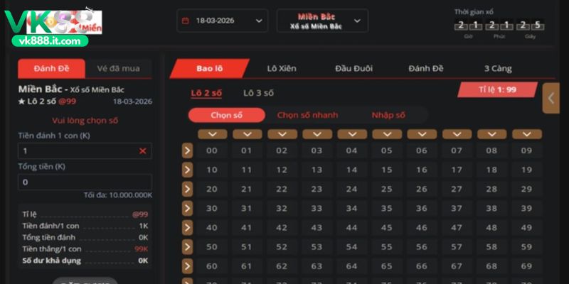 Top game Xổ số VK88 hấp dẫn nhất 2026